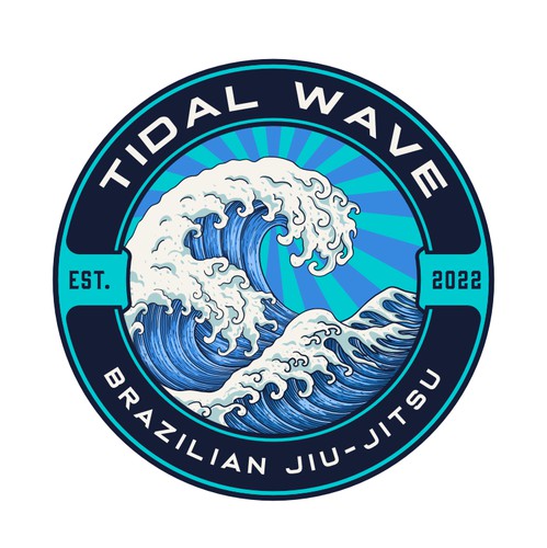 Jiu-jitsu logo with the title 'Logo Design for Tidalwave BJJ'