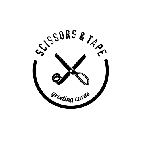 Scissors logo with the title 'Scissors and tape'