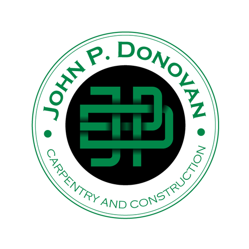 Celtic knot design with the title 'John P. Donovan'