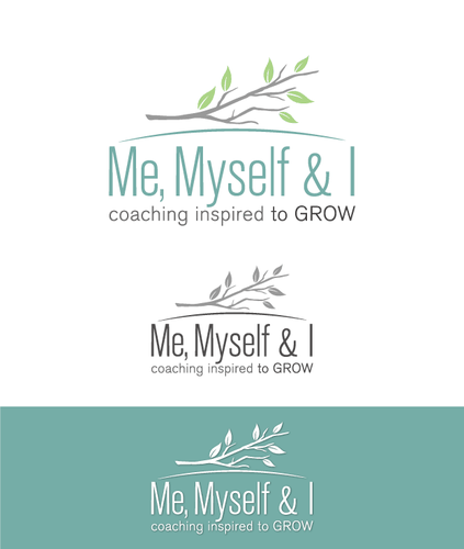 Branch logo with the title 'Me Myself and I, logo for a women inspired to grow, coaching of men and women.'