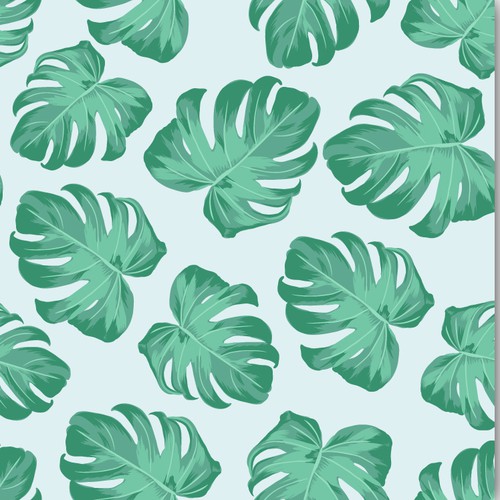 Beachwear design with the title 'Seamless patterns for beachwear brand'