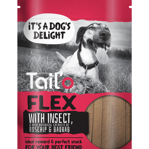 Dog food packaging with the title 'Dog Food'