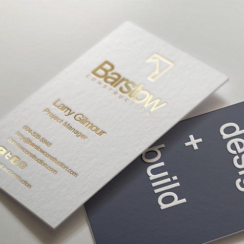 Luxurious design with the title 'Business card design'