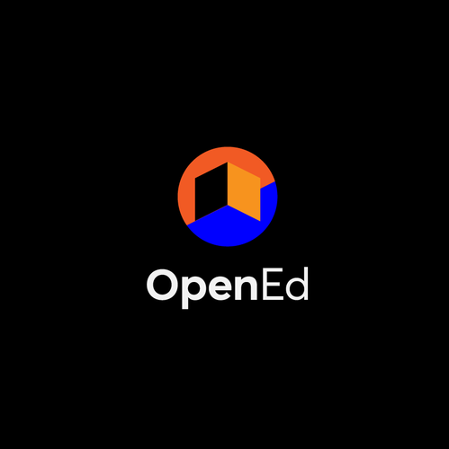 Optical illusion logo with the title 'OpenEd'