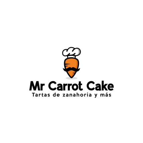 Carrot logo with the title 'Logo Mr Carrot Cake'