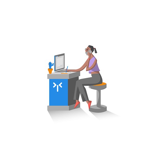 Business illustration with the title 'Illustration for a website'
