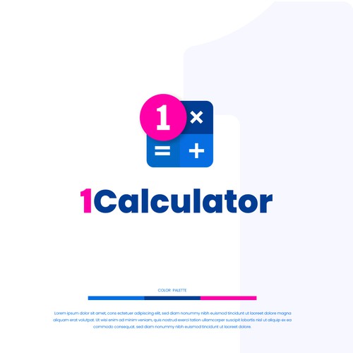 Calculator logo with the title 'Calculator Logo Concept'