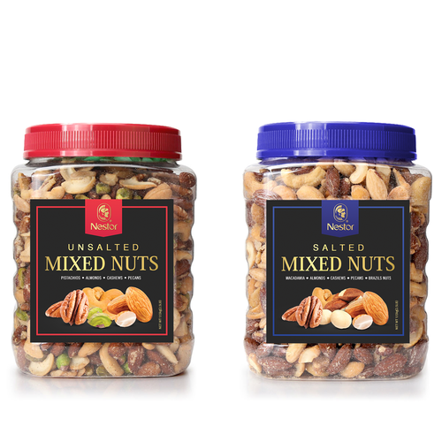 Luxury label with the title 'Mixed Nuts'