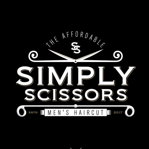 Scissors design with the title 'Simply Scissors'