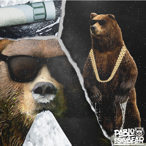 Hip hop artwork with the title 'Pablo EskoBEAR Album Cover'