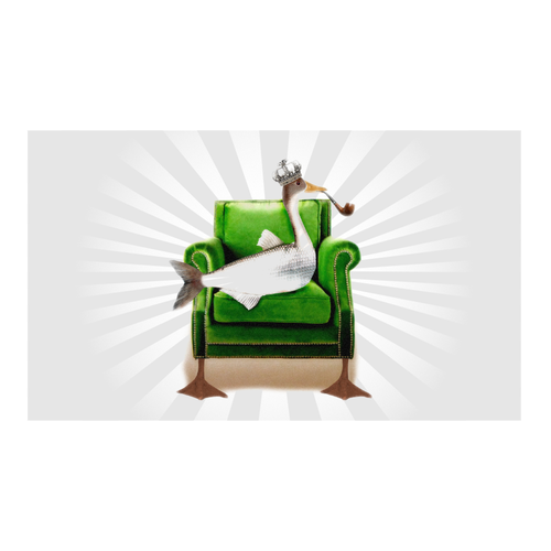 Crazy design with the title 'Quirky, whimsical collage art postcard'