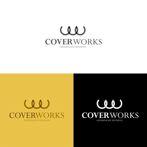 Yacht logo with the title 'coverworks'
