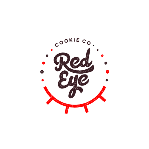 Cook design with the title 'Logo concept for Red Eye. Cookie Co.'