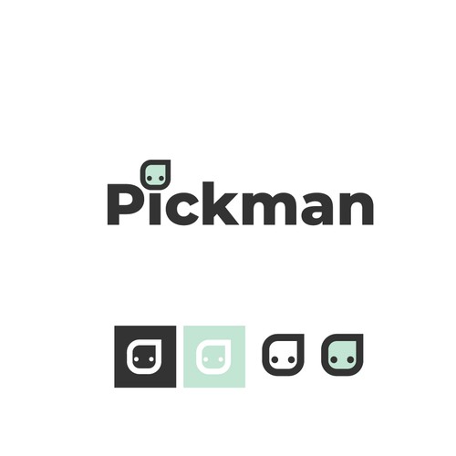 Best logo with the title 'Leaf character logo helping the environment'