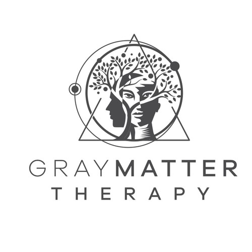 Psychology design with the title 'Gray Matter Therapy Logo'