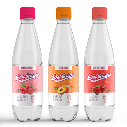 Bottle packaging with the title 'Datilicious'