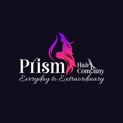 Hair salon logo with the title 'Prism Hair Company '