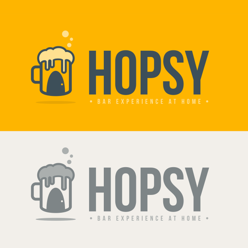 Hops logo with the title 'Create a memorable logo for an innovative startup in the beer space'