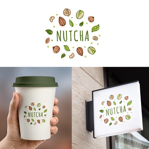 Illustrative design with the title 'A illustrative logo for a vegan-based milk tea brand'