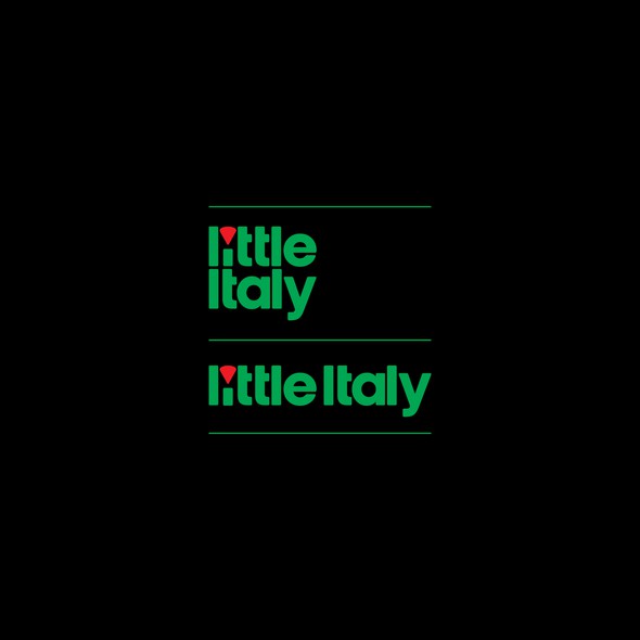 Italian cuisine logo with the title 'Little Italy'