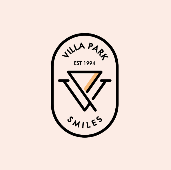 Designer brand with the title 'Villa Park Smiles | Orthodontics | Teeth | Tooth | Dentist | Dental | Logomark | Dentistry | Retro | Monogram Logo'