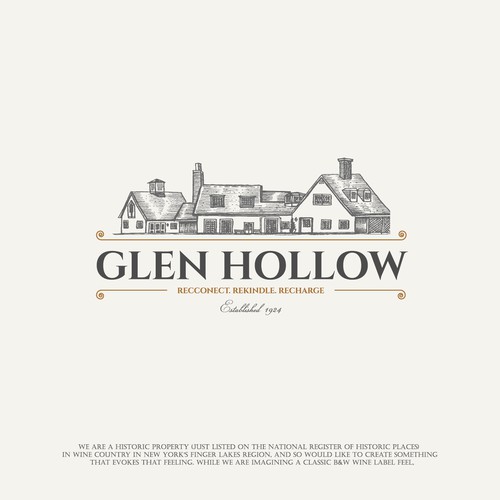 Old-school brand with the title 'Glen Hollow'