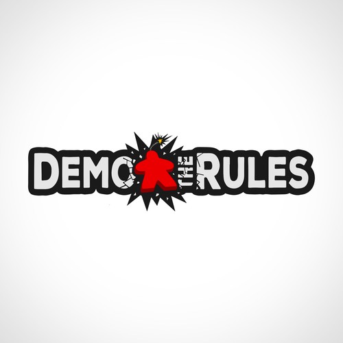 Cool brand with the title 'Demo the Rules logo'