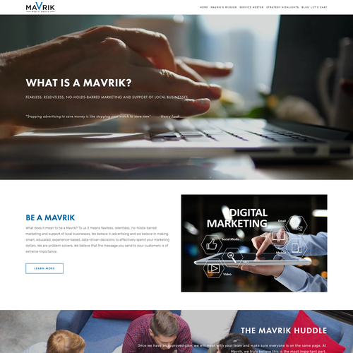 Digital website with the title 'Modern Clean Design for Tech Digital Company'