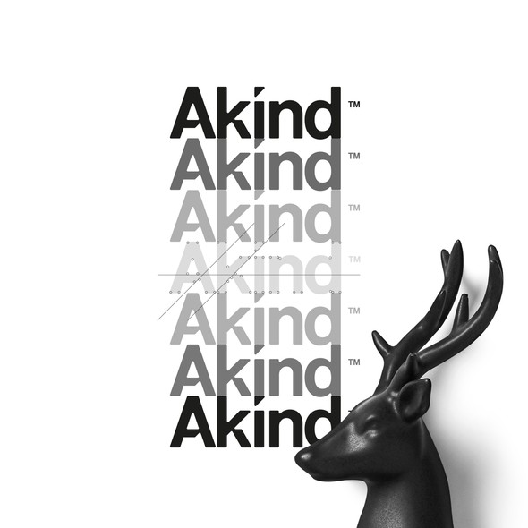 Inspiring design with the title 'One of Akind wordmark to inspire growth'