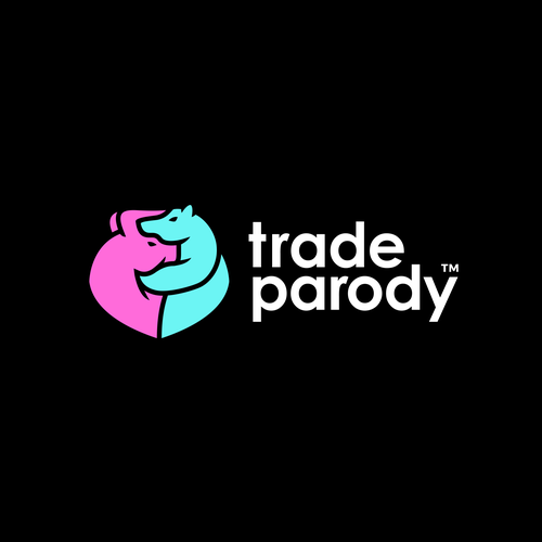 Stock market logo with the title 'Logo Concept for Trade Parody'