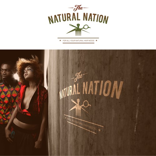 Haircut logo with the title 'The Natural Nation'