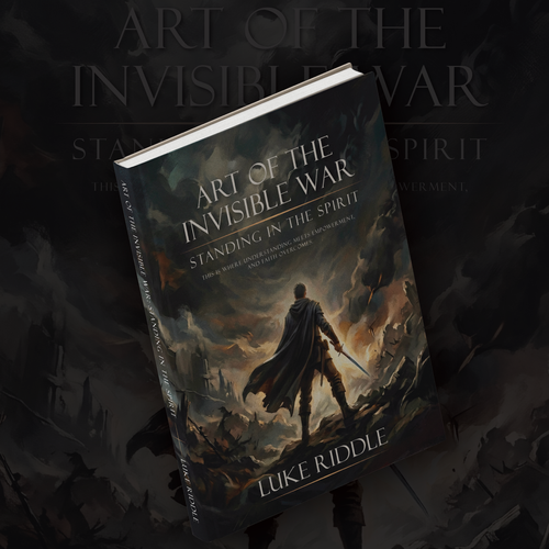 Drawing book cover with the title 'Art Of The Invisible War Book Cover'