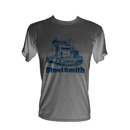 Grey t-shirt with the title 'T-Shirt Truck // Camiseta com Caminhão'