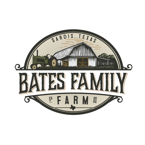 Texas logo with the title ' Logo for a Humble Family Farm that will work as patches on hats'