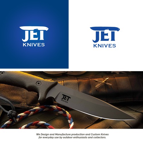 Cutlery logo with the title 'JET Knives'
