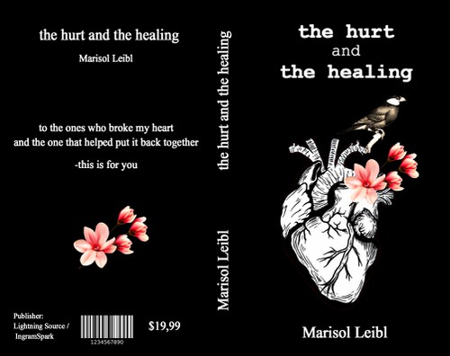 Gothic book cover with the title 'simple and dark poetry book cover'