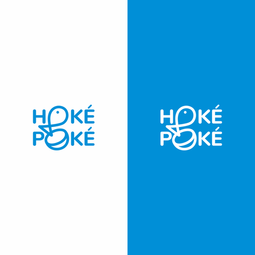 Bowl logo with the title 'Logo concept for Poke Bowl Restaurant'