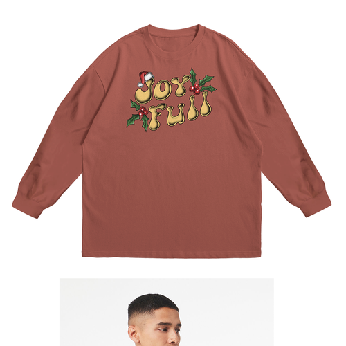 Christmas tree design with the title 'Christmas vibe graphic for Joyful restaurant'