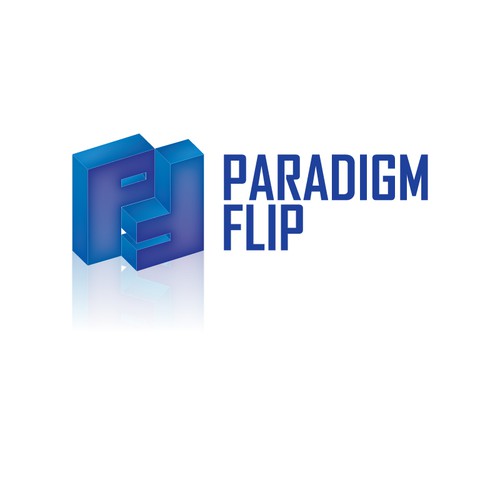 Flip design with the title 'Logo for paradigm flip'