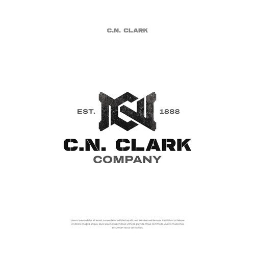 Fighter logo with the title 'C.N. Clark Company'