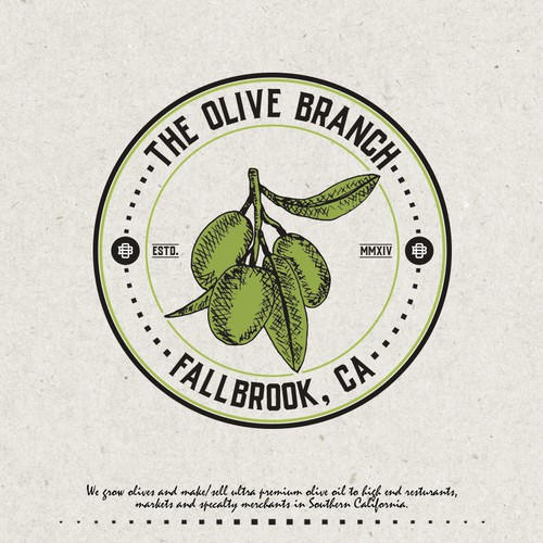 Olive logo with the title 'Olive Oil Logo'