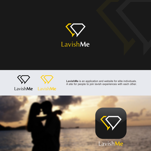 Dating app logo with the title 'LavishMe'