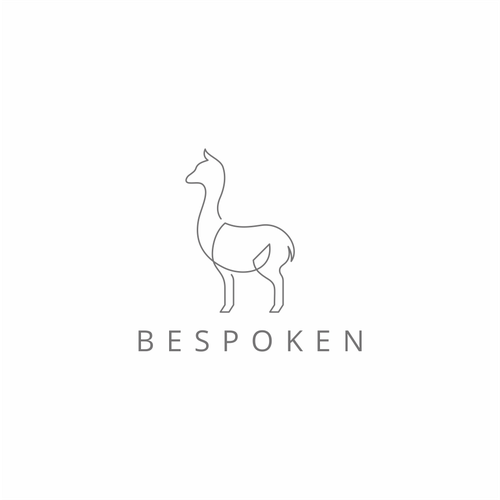 Llama logo with the title 'bespoken logo'