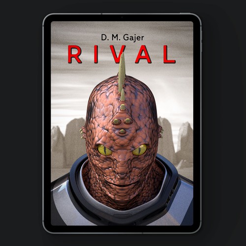 3D book cover with the title 'alien reptilian'