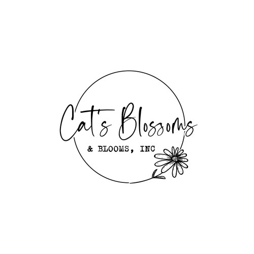 Bloom logo with the title 'Cat's Blossoms & Blooms, Inc'