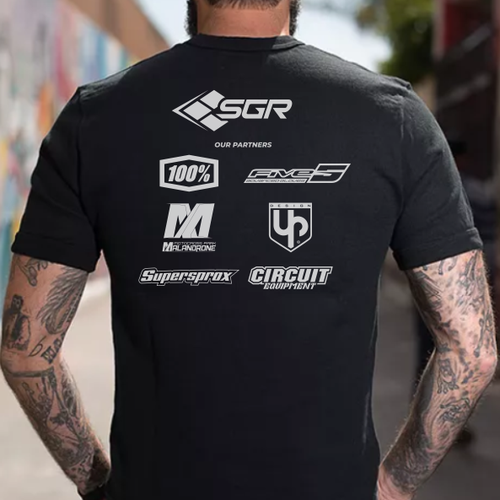 Black t-shirt with the title 'clothes for an event'