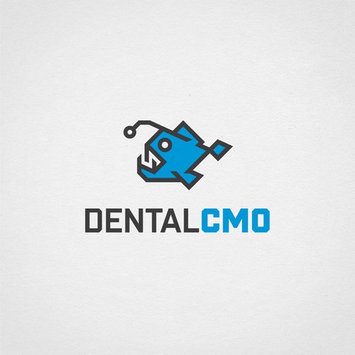 Predator design with the title 'Geometric angler fish logo for marketing agency'