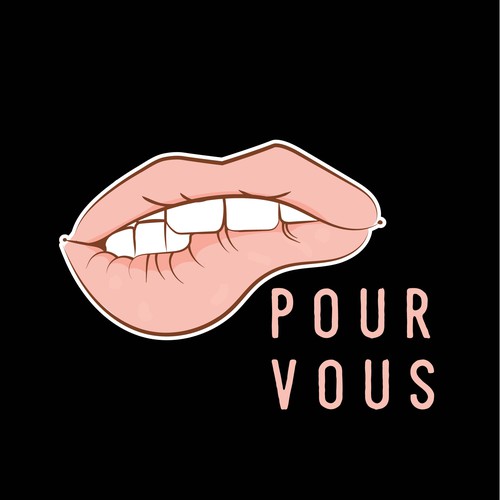 Lips design with the title 'band logo design for celebrity couple'