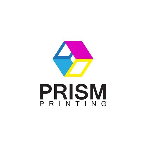 Prism logo with the title 'Abstract 3d logo'