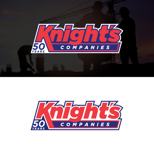50 year anniversary logo with the title 'Knight's Companies rebranding logo'